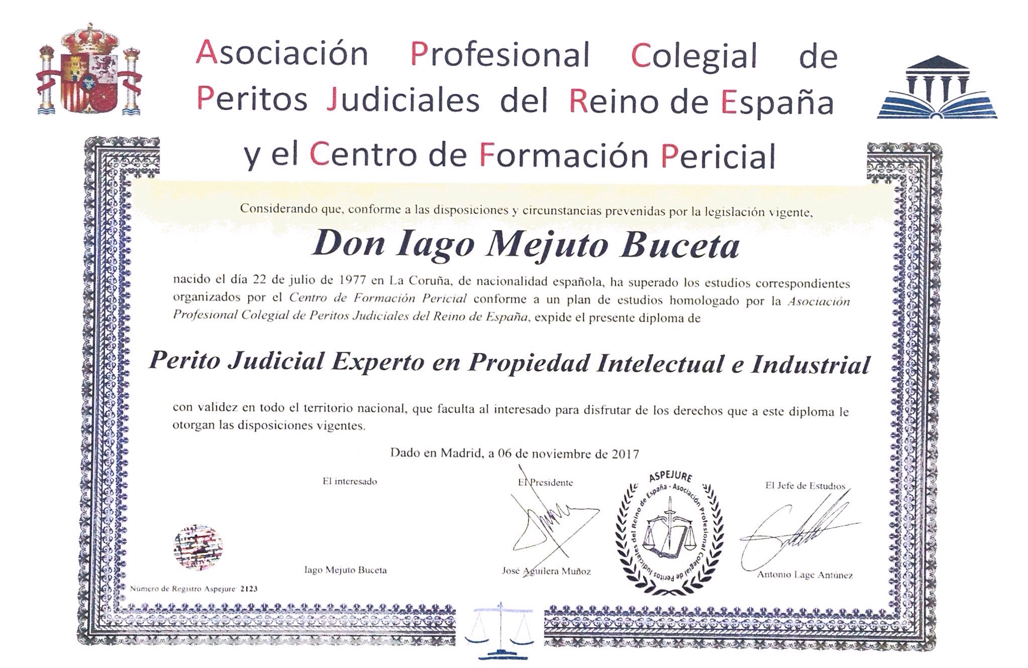 Diploma Experto edn PI ASPEJURE